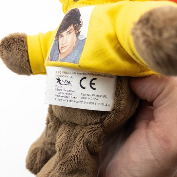 NEW One Direction Liam Payne 1D I-Star Teddy Bear Yellow Hoodie Plush 2012 - Picture 9 of 10